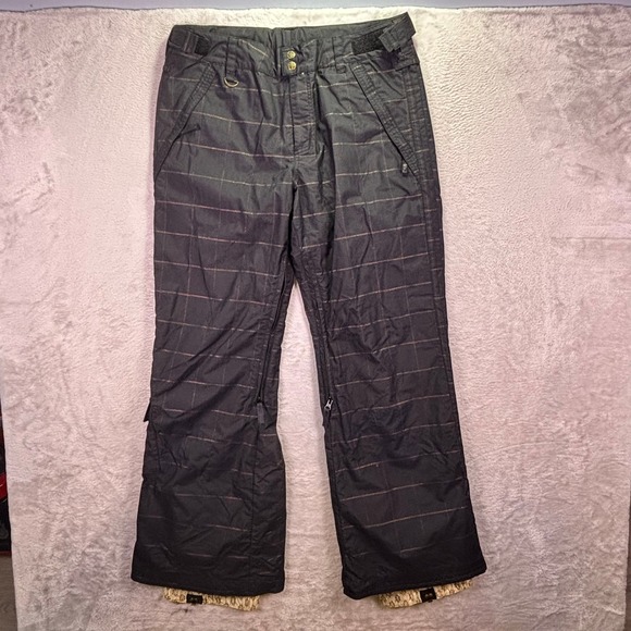 Roxy Pants - Roxy Women Snow Pants Large Black Pinstripe Utility Ski Snowboard 5K Waterproof
